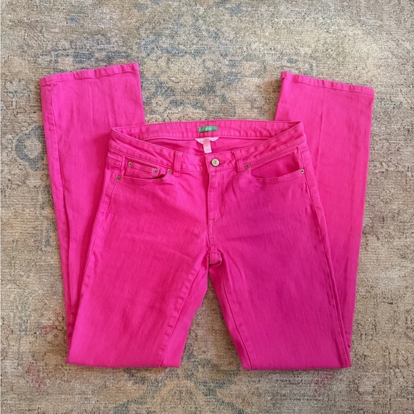 Lilly Pulitzer Denim - Lilly Pulitzer Pink Palm Beach Fit Jeans